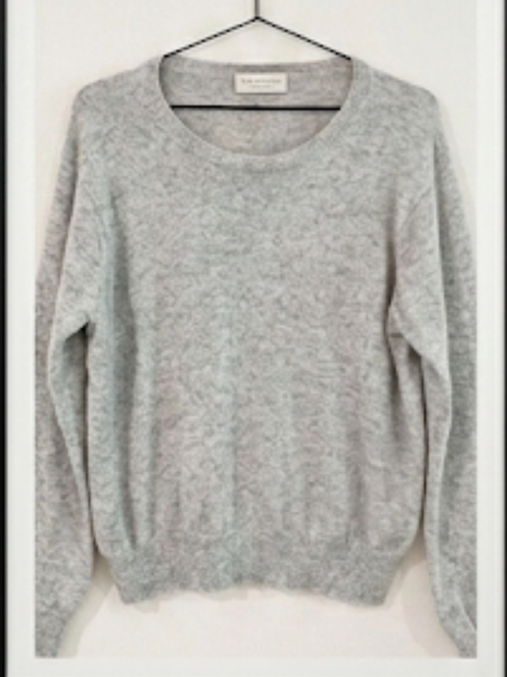 Bianca & Blu Italy Soft Wool Cashmere Knit Crewneck Sweater Light Grey L M